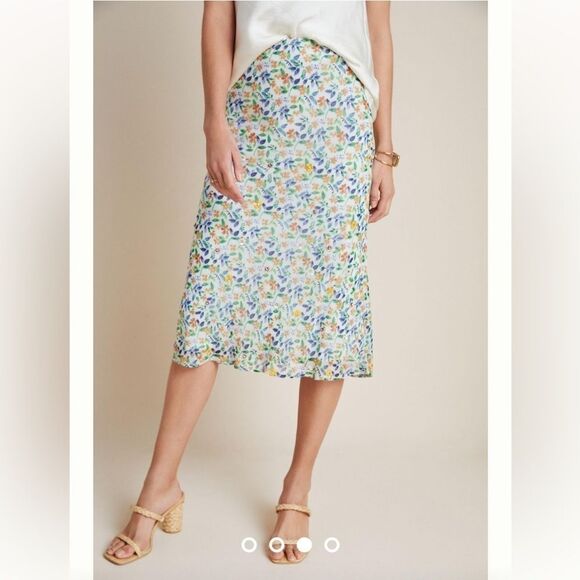 Maeve Ara Beaded Bias Midi Skirt - Picture 3 of 9